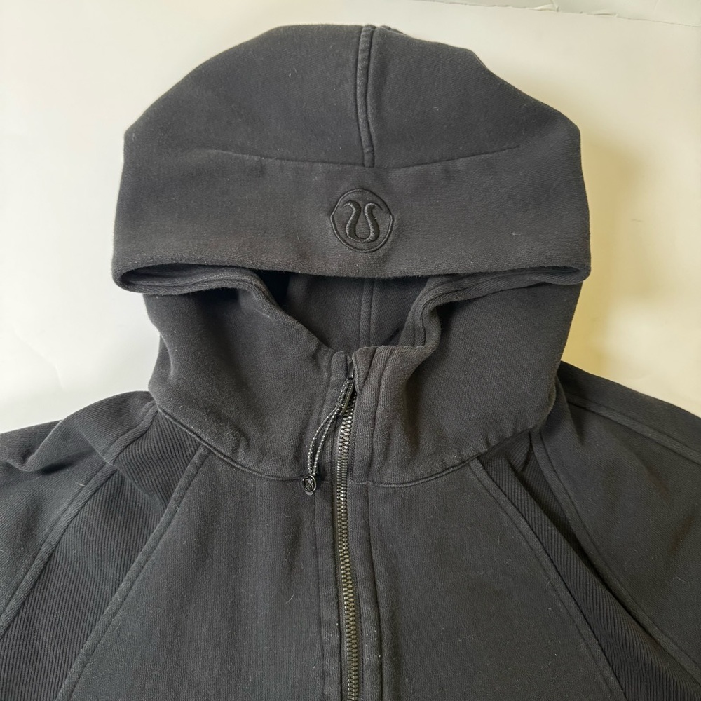 Lululemon Scuba Oversized Half Zip Hoodie M/L Black Cropped - Picture 4 of 6